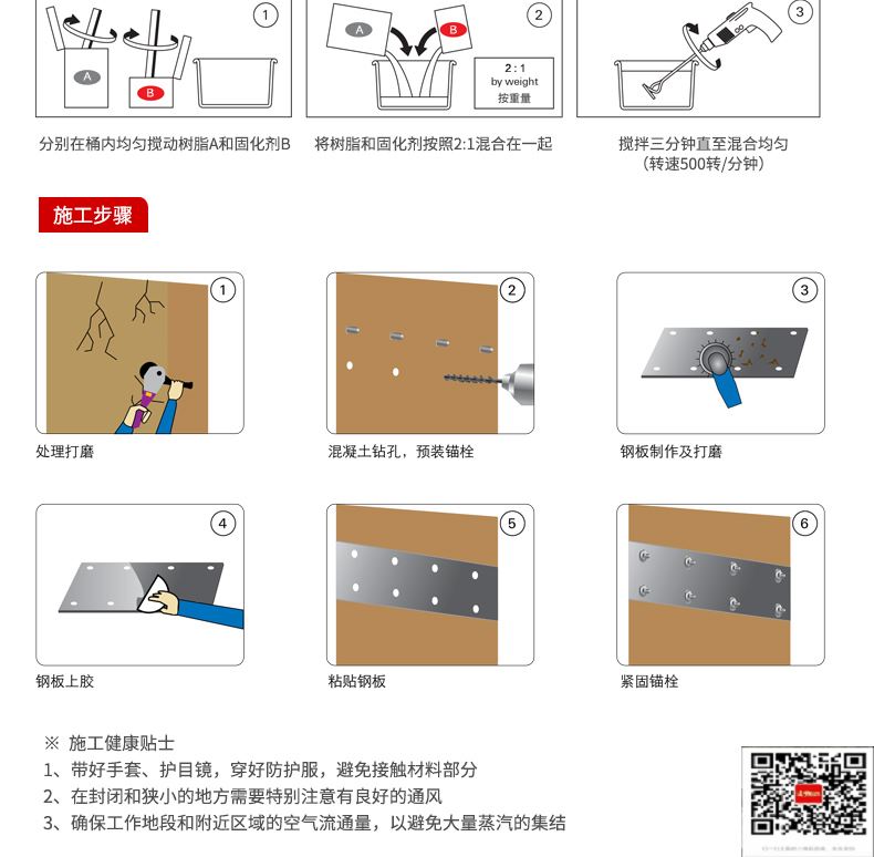 包钢三元粘钢加固施工过程